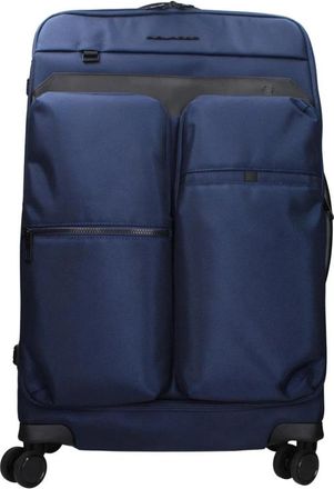 Piquadro Blauwe Stoffen Bagage met Verstelbaar Handvat - Heren - Handbagage koffer - Blauw - ONE Size - Koffers