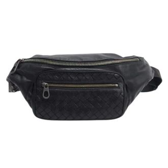 Bottega Veneta Pre-owned Belt Bags, unisex, Black, Size: ONE SIZE Pre-owned Intrecciato Sling Bag
