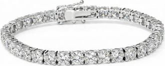 Pompeii3 9 ct Round Lab Grown Diamond Tennis Bracelet 14K White Gold 7