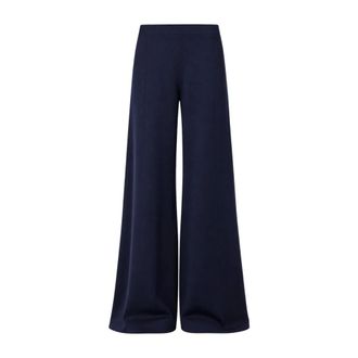 Liviana Conti L6Wa36N080 Wijde Broek - Dames - Broeken - Blauw - Maat: S