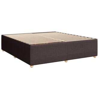 vidaXL Cama Sin Colch&oacute;n De Tela Marr&oacute;n Oscuro 180x200 Cm Vidaxl