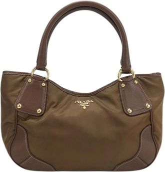 Prada Pre-owned Handbags, female, Brown, Size: ONE SIZE Pre-owned Vintage Tote