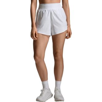 2XU Aero Hi-Rise 4 Inch Shorts in White/silver Reflective at Nordstrom, Size X-Large