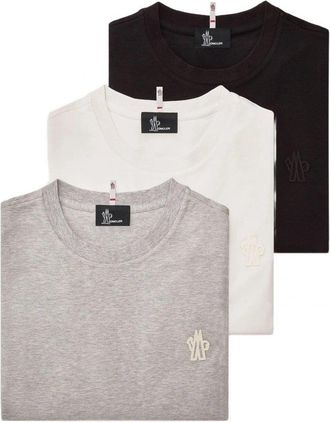Moncler BRANDED COTTON T SHIRT Size: XL, colour: GREY