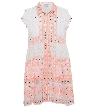 Juliet Dunn Sequined cotton minidress