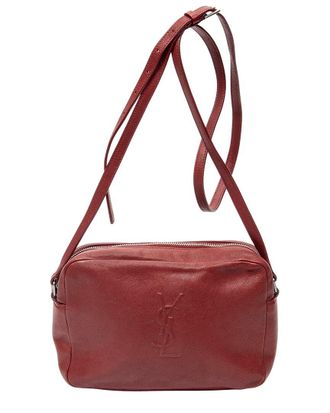Saint Laurent Red Goatskin Leather Mini Lou Camera Bag (Authentic Pre-Loved)