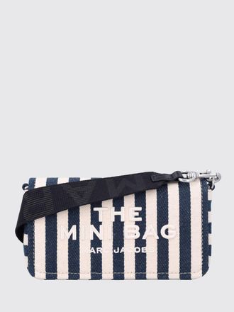 Marc Jacobs Borsa The Mini Bag in denim e canvas a righe