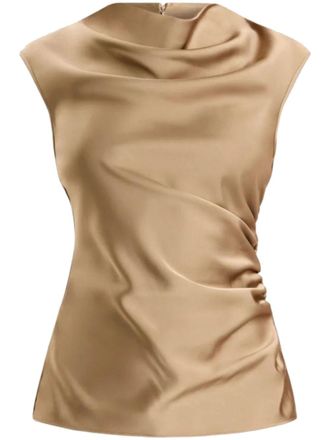 Hérve Léger satin blouse - Neutrals