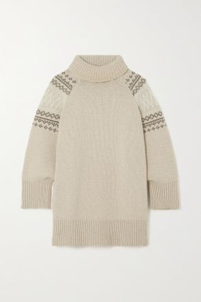 We Norwegians Pullover A Collo Alto In Misto Lana Merino E Cashmere Setesdal - Neutri