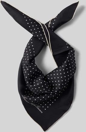 Lauren Ralph Lauren Seidenschal mit Logo-Print Modell DOT in Black, Größe 1