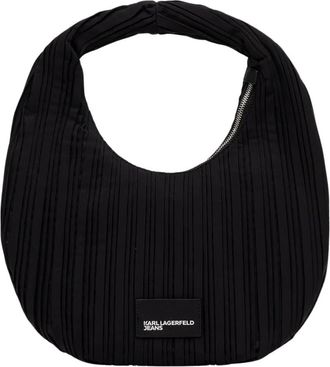 Karl Lagerfeld Small Hobo Pleated - Bags - Mujer - Negro - ONE SIZE