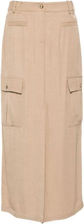 Ermanno Beige Viscose Skirt