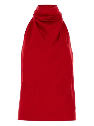 Stella McCartney Top con scollo allamericana - Rosso