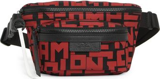 Longchamp Le Pliage Belt Bag in Blk/brick at Nordstrom Rack