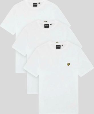 Lyle & Scott Lyle And Scott Mens Basic 3 Pack T-shirt - White - Size: 34