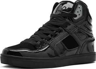 Osiris Clone Mens Skate Shoes Black/Patent/Silver : 10.5 D - Medium, Synthetic/Textile