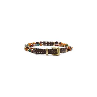 Maliparmi Maliparmi - Frozen Elegance Riem - Dames - Accessoires - Veelkleurig - Maat: 90 CM Leer