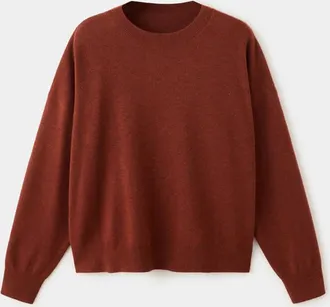 Mango Pullover oversize girocollo rosso mattone - Donna - XXS - MANGO