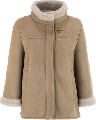 Fay Structured Sheepskin Coat