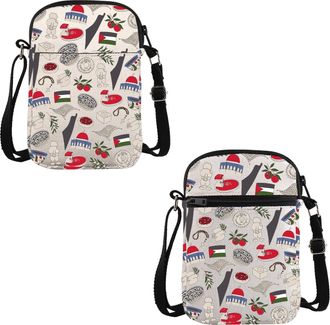 Generic PYOUL Palestine Lover Gift Forever Palestinian Crossbody Bag Palestinian Lives Matter Travel Bag Palestine Support Gift (Forever Palestinian CB)