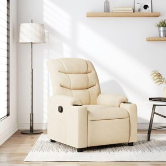vidaXL Vidaxl - Sill&oacute;n Reclinable De Tela Crema