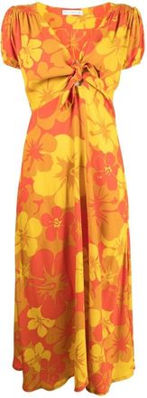Faithfull The Brand Mailee floral-print mini dress - women - Rayon - 10 - Yellow