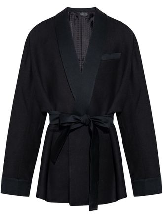 Amiri tie-waist blazer - men - Wool/Viscose - 54 - Black