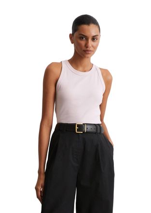 Marc O'Polo Tanktop MARC OPOLO, Damen, Gr. XS, lila (pale lila), Jersey, Obermaterial: 100% Baumwolle, regular fit, Rundhals, Tops Tanktop