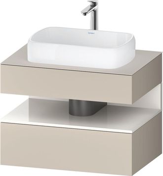 Duravit Duravit - Qatego Consola Mueble Bajo Lavabo, 1 Extra&iacute;ble, 1 Caj&oacute;n