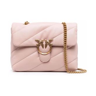 Pinko Love Bag Puff Maxi Quilt - Dames - Schoudertassen - Roze - ONE Size - Leer - Tassen