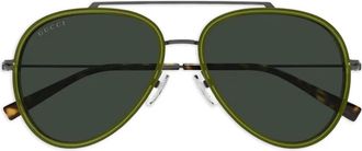 Gucci Zonnebril met piloten montuur - Groen