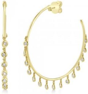 Allurez Diamond Shaker Hoop Earrings 14k Yellow Gold (0.90ct)