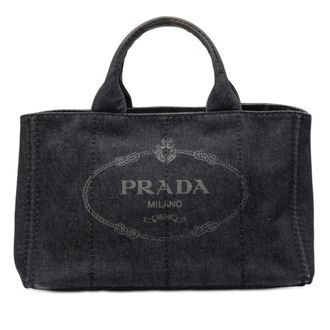 Prada Pre-owned Prada Denim Canapa Logo Satchel Ladies E9RHYEX4XZZ6EP2Q