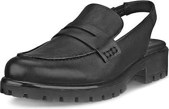 Ecco Modtray Sling Back Penny Loafer Womens Flat Shoes Black : EU 41 (US Womens 10-10.5) M, Leather