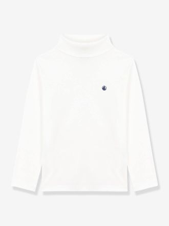 Petit Bateau Rollkragen-Shirt Kinder PETIT BATEAU, Baumwolle wei&szlig;