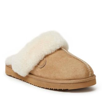 Dearfoams Fireside By Dearfoams Womens Sydney Genuine Shearling Scuff