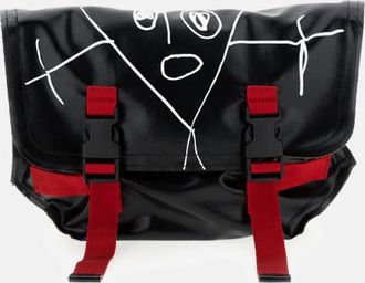 Plan C Black doodle print Shoulder Bag