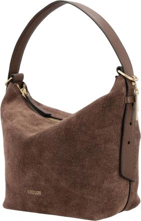 LouLou Essentiels Lois Handtas - Dames - Schoudertassen - Bruin - ONE Size - Su&egrave;de - Tassen