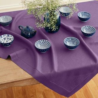 Solino Home Linen Table Throw - Classic Hemstitch, 52 x 52 Inch, 52 x 52 Inch in Purple at Nordstrom, Size Medium