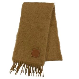 Loewe Pre-owned Stole - Dames - Pre-owned - Bruin - Maat: ONE Size Wol