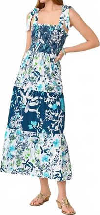 Lilly Pulitzer Athyn Smocked Maxi Dress In Resort White Sea Blooms