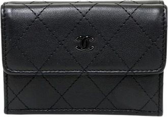 Chanel Pre-owned Vintage Tri-Fold Wallet - - Pre-owned - Donna - Nero - ONE SIZE