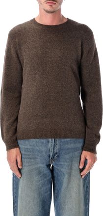 Roberto Collina Textured Knit Crewneck Sweater with Ribbed Detailing