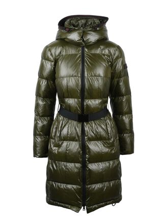 Peuterey Green Ladal Hooded Belted Down Jacket