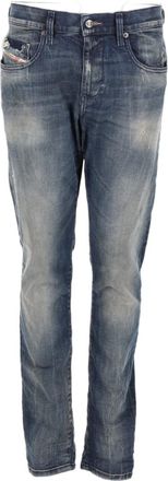 Diesel D-Strukt Cotton-Blend Whiskering Jeans