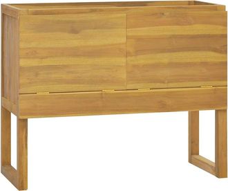 vidaXL Mueble De Ba&ntilde;o Madera Maciza De Teca 90x40x75,5 Cm Vidaxl