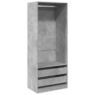 Berkfield Home Wardrobe Concrete Grey 80x50x200 cm Engineered Wood | Size: 80 x 50 x 200 cm