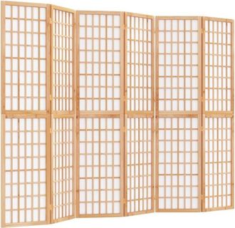 vidaXL Folding 6-Panel Room Divider Japanese Style 240x170 cm Vidaxl