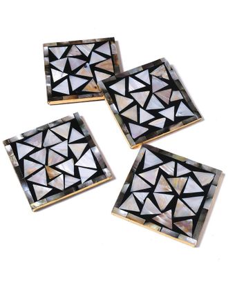 Tiramisu Set Of 4 Mother Of Pearl Coasters
