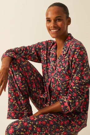 Stripe and Stare Long Pyjama Set in Cherry Bloom at Nordstrom, Size X-Small Uk
